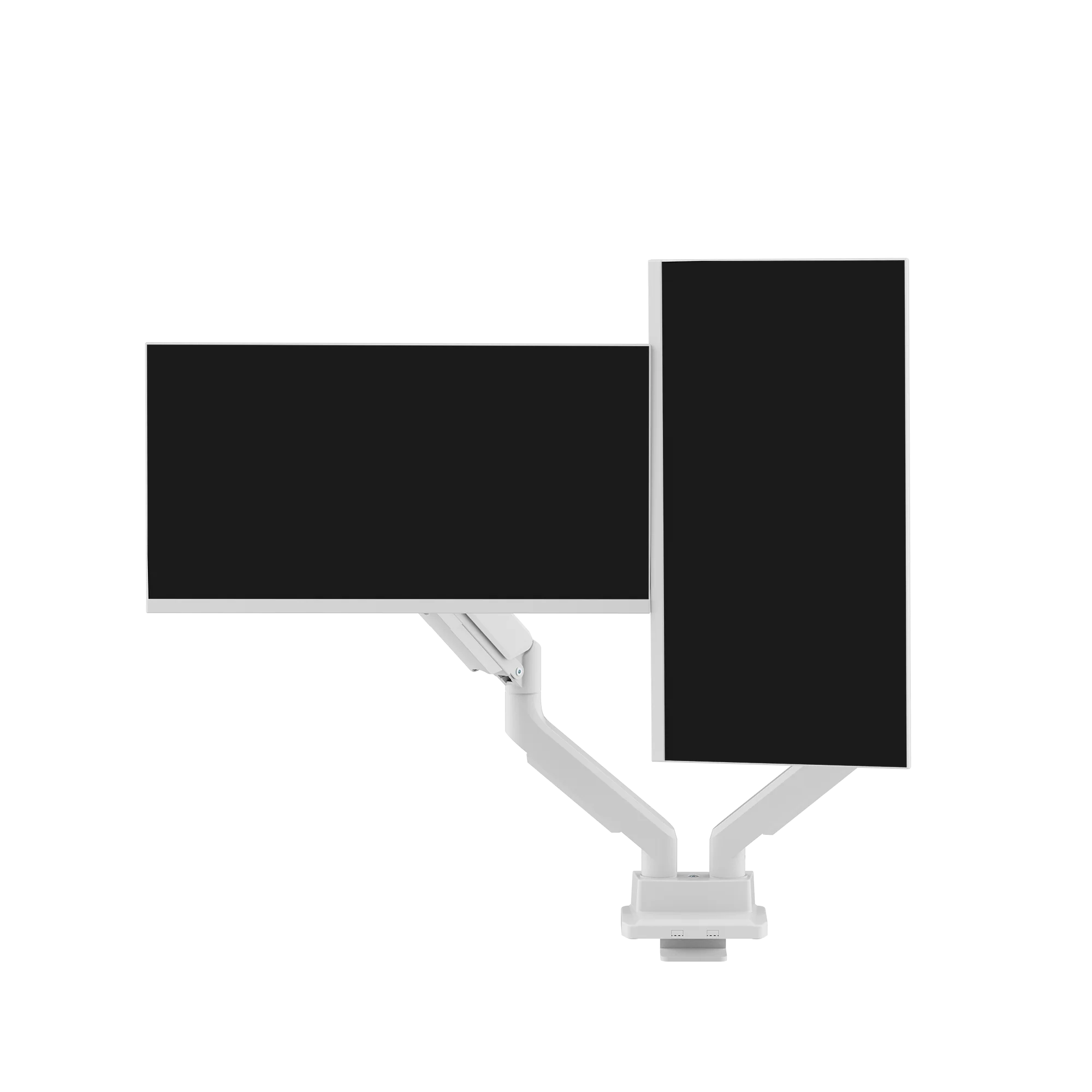PS2D White Dual Monitor Arm Mount - Image 5