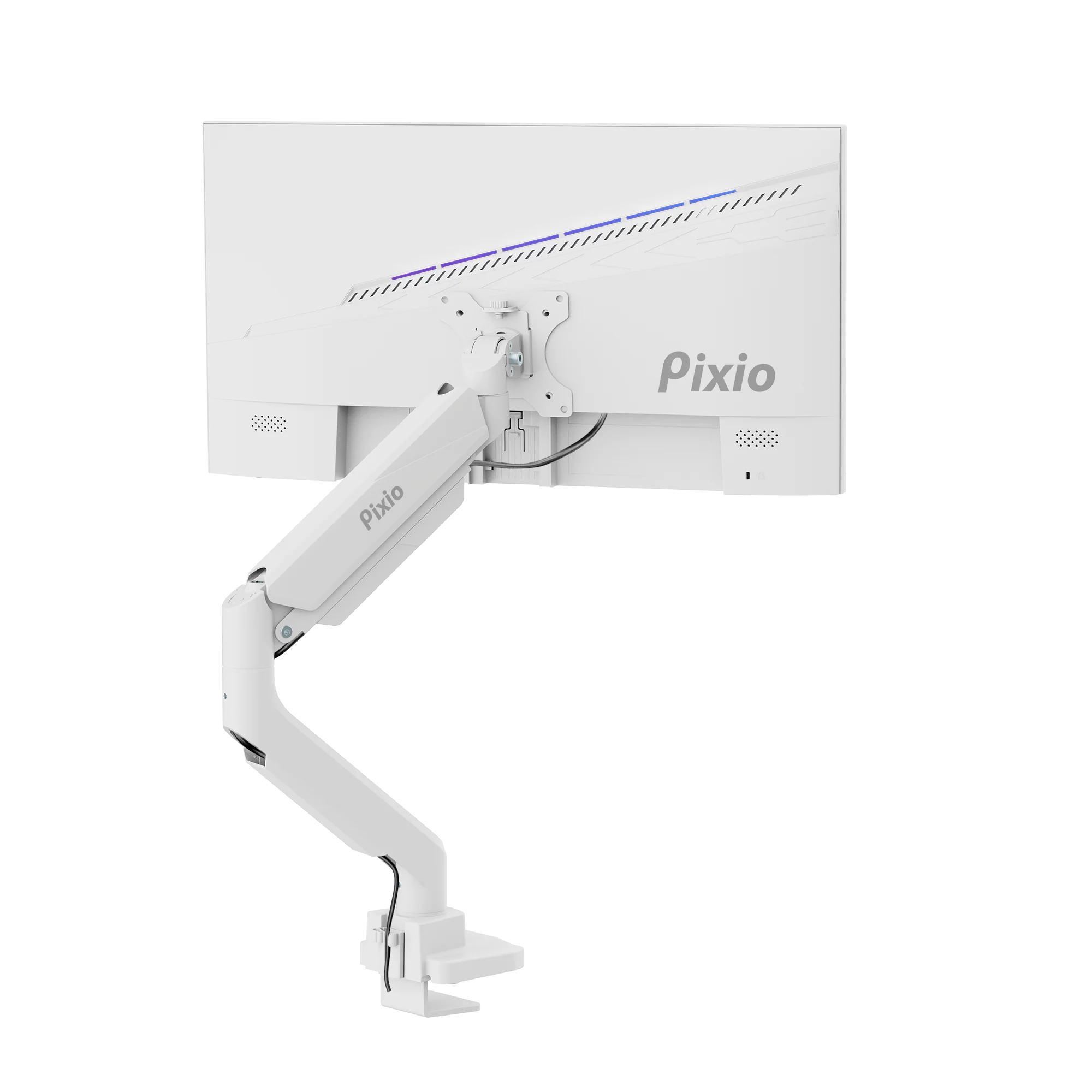 PS2S White Heavy-Duty Single Monitor Arm Mount - Image 11